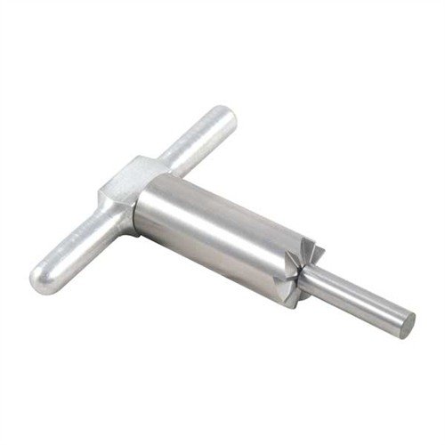 Il cutter per faccia a 90° in acciaio temprato permette di riparare e squadrate i musetti di fucili e pistole, con manico e pilota intercambiabili inclusi.