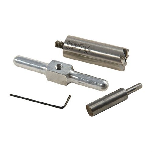 Mit dem 90° MUZZLE FACING CUTTER aus gehärtetem Stahl kannst du Mündungen nach dem Kürzen perfekt planen und Schäden reparieren. Inklusive Handgriff und Pilot!