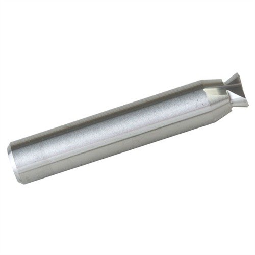 Der HEINIE REAR SIGHT CUTTER aus solidem Karbid schneidet präzise die .370 x 65° Dovetail für Heinie Visierungen und hält auch bei härtesten Schlitzen lange.