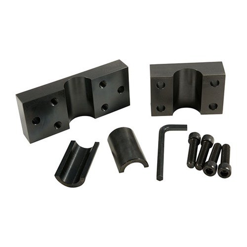 Der Brownells Barrel Vise mit Stahlbushings bietet extremen Halt für das Entfernen und Installieren von Läufen, ideal für professionelle Büchsenmacher.