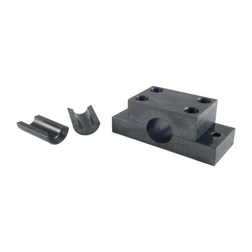 Il Brownells Barrel Vise offre una potenza di serraggio eccezionale, realizzato in acciaio solido, con un sistema di bushings per adattarsi a vari calibri.