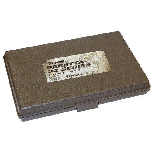 Die Brownells Beretta 92 Series Flat Storage Toolbox bietet Platz für alle Werkzeuge des kompletten Beretta 92 Series Tool Kits – ideal für deine Waffenpflege!