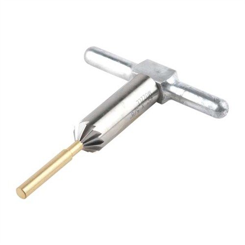 Le 12-FLUTE MUZZLE CHAMFER SET de BROWNELLS est parfait pour corriger les imperfections du canon, avec des coupes lisses et un pilot en laiton qui ne raye pas.