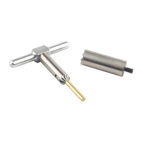 Le set BRASS ONE CALIBER te permet de redresser et de chanfreiner les canons de fusil et de pistolet, avec des outils interchangeables pour différents calibres.