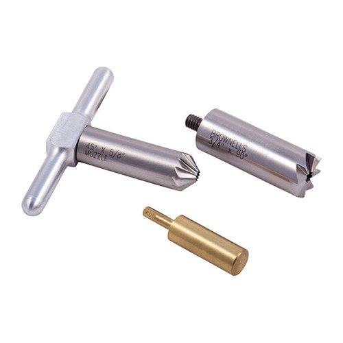 Il set BRASS ONE CALIBER include cutter per squadratura e smussatura, manico intercambiabile e pilota in ottone per una precisione ottimale nei progetti di armi.