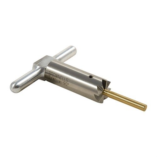 Il cutter per faccia a 90° in acciaio temprato consente di livellare e riparare i musetti, con un manico in alluminio e un pilota in ottone intercambiabile.