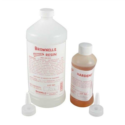 Migliora la precisione del tuo fucile con il kit ACRAGLAS® HARDENER & RESIN di BROWNELLS! 🎯 Perfetto per un bedding forte e affidabile.