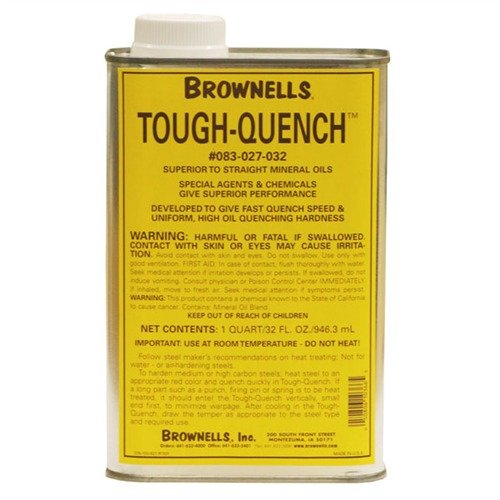 Découvrez l'huile de trempe TOUGH-QUENCH™ de Brownells pour une trempe rapide et contrôlée. 🔥 Obtenez une dureté uniforme et évitez la déformation!