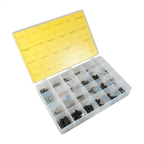 Ce kit complet contient toutes les petites pièces nécessaires pour garder les AR-15 en parfait état, idéal pour les armuriers et les constructions multiples.