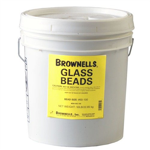 Scopri le sfere di vetro Brownells #60-100 per una finitura opaca perfetta! 🌟 Ideali per sabbiatura, 50 lbs per risultati rapidi e professionali.
