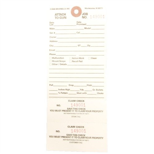 Die DOUBLE STUB CLAIM CHECKS bieten perfekte Kontrolle über Reparaturen, verhindern Verwechslungen und sparen Platz mit zwei identisch nummerierten Stubs.