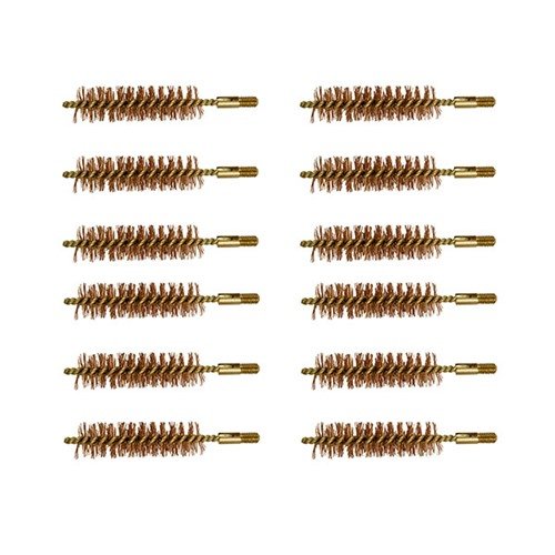 La spazzola DOUBLE-TUFF™ in bronzo extra spessa rimuove facilmente i depositi di carbonio da canne di pistole, fucili e carabine senza graffiare.