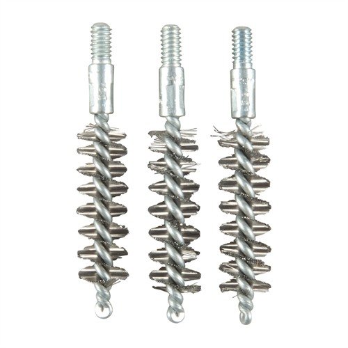 Spazzole per canne in acciaio inox di alta qualità, efficaci per pulire bores molto sporchi; confezione da 3 per maggiore convenienza e risparmio.