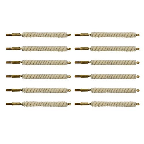 Le mop di lana Brownells sono perfette per la pulizia delle armi, con lana vergine che trattiene il detergente e una struttura in ottone che non graffia il cannello.