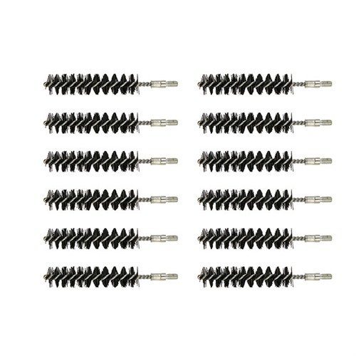 Le spazzole per canna in nylon Brownells offrono una pulizia efficace senza graffi, con manici in acciaio resistenti e disponibili in confezioni convenienti da 12.