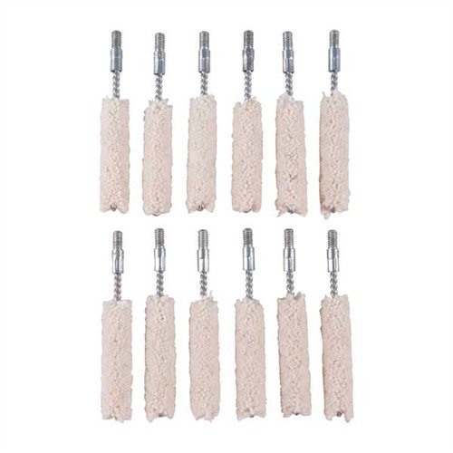 Die COTTON BORE MOPS aus reiner Baumwolle nehmen Reinigungsmittel optimal auf und entfernen effektiv Rückstände, ideal für Moly Bore Paste oder J-B® Compound.