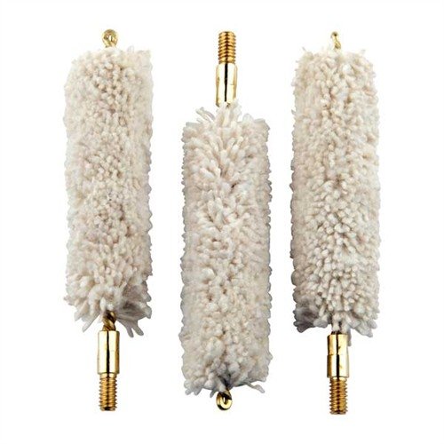 Le mops di cotone Brownells assorbono solventi e oli, rimuovono i residui di polvere e sono ideali per applicare Moly Bore Paste o J-B® Compound.