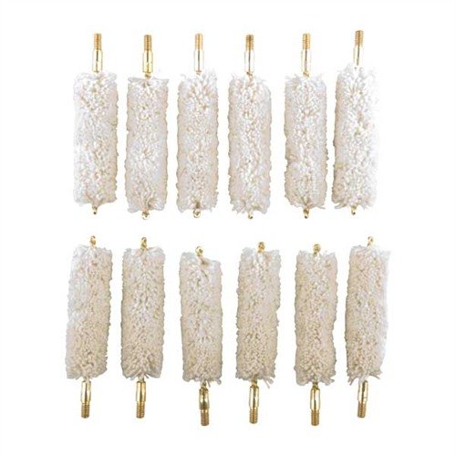 I mop di cotone Brownells assorbono efficacemente solventi e oli, mentre l'azione di pulizia naturale del cotone rimuove i residui di polvere.