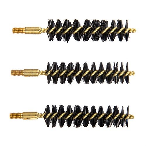 Der HEAVY WEIGHT NYLON MUZZLELOADER BORE BRUSH reinigt hartnäckige Ablagerungen mühelos, ist sicher für die Züge und langlebig mit einem stabilen Messing-Schaft.