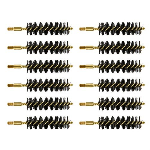 Der HEAVY WEIGHT NYLON MUZZLELOADER RIFLE BORE BRUSH reinigt effektiv hartnäckige Ablagerungen, ist sicher für die Züge und langlebig mit einem robusten Messinggriff.