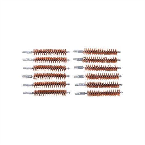 Die BRONZE HANDGUN CHAMBER BRUSHES bieten feine Phosphorbronze-Borsten für eine gründliche Reinigung deiner 10mm/.40 Kaliber Waffen. 12er Pack für optimale Pflege!