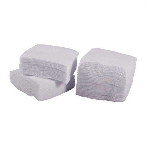 Scegli le dimensioni dei tuoi Brownells square cleaning patches in pratiche confezioni da 100, ideali per risparmiare spazio e peso durante le escursioni di caccia.