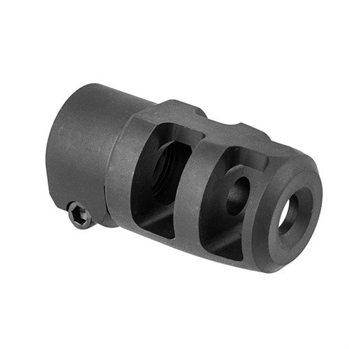 Der Mini FTE Muzzle Brake 30 Kaliber ist eine clamp-on Lösung ohne Modifikation deines Gewindelaufs, mit 5/8-24 Gewinde und .875
