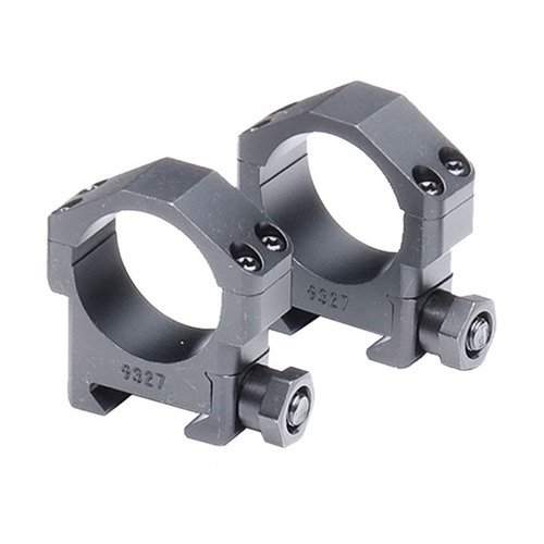 Die MAXIMIZED SCOPE RINGS bieten extra Stärke und halten schwere Züge auf AR-15, AR-10 und SR-25. Ideal für präzises Schiessen mit grossen Zielfernrohren.