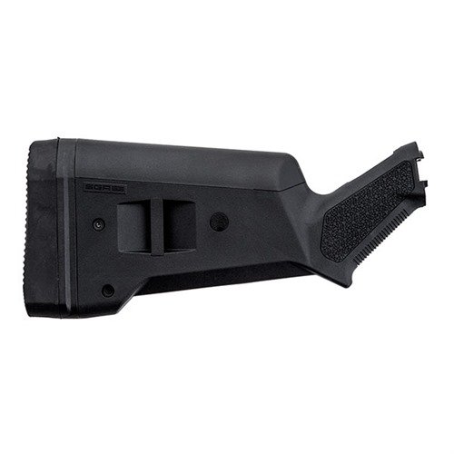 Der SGA® Buttstock für Mossberg® 500/590 bietet anpassbare LOP, ergonomischen Grip und einen Rückstoss dämpfenden Butt-Pad für optimale Leistung.