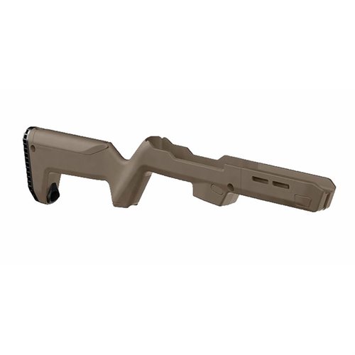 Il Magpul Backpacker Stock per Ruger PC Carbine offre portabilità, interfaccia per trasporto, slot M-LOK per accessori e due scomparti per caricatori.