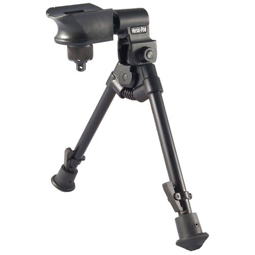 Der VERSA POD Model 2 bietet eine modulare, zweigeteilte Bauweise für einfache bipod Entfernung, höhenverstellbare Beine und einen Multi-Pivot-Kopf für optimale Stabilität.