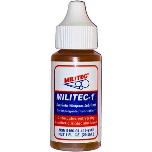 MILITEC-1 Öl bietet selbstschmierende, synthetische Metallpflege, die Korrosion, Störungen und Versagen deiner Waffe in extremen Bedingungen verhindert.