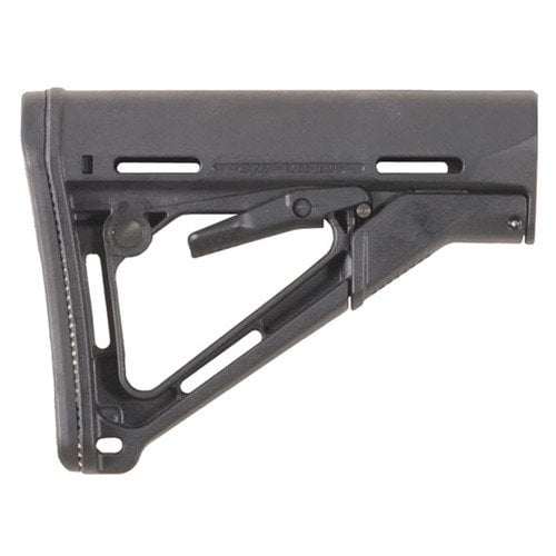 Die MAGPUL AR-15 CTR Stock bietet eine stabile Verbindung, schnelle Längenverstellung und ist aus widerstandsfähigem Nylon-Polymer für optimalen Komfort.