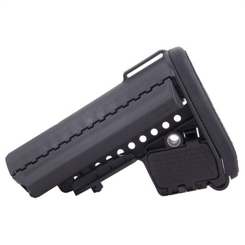 Der AR-15 EMOD Stock bietet dir vielseitige Anpassungsmöglichkeiten, zusätzlichen Stauraum und sorgt für einen komfortablen Wangenauflage beim Schiessen.