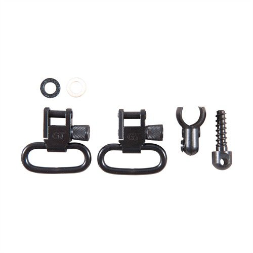 Die SLING SWIVEL SETS aus Stahl sind zuverlässig, schnell abnehmbar und passen perfekt auf .22 Rimfire mit einem Durchmesser von 0.420-0.470. Ideal für mehrere Gewehre!
