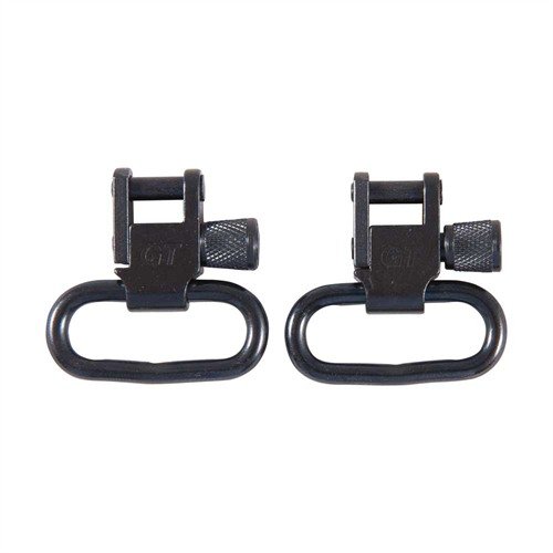 Die SLING SWIVELS von GROVTEC US sind aus robustem Stahl, bieten ein schnelles Freigabesystem und sind im Paar erhältlich – perfekt für deine Ausrüstung!