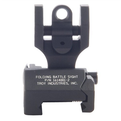 Die AR-15 Flip-Up Adjustable Rear Sight von TROY INDUSTRIES bietet robuste Backup-Optionen, einfaches Deployment und präzise Windage-Einstellungen.