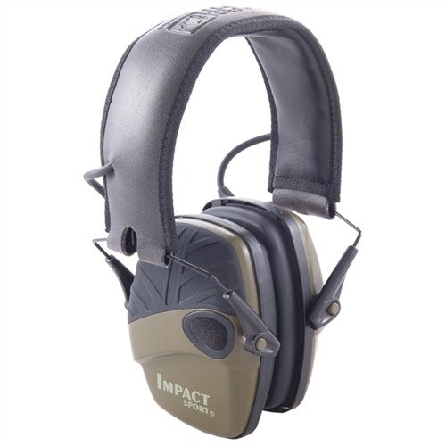 Die Howard Leight Impact Sport Electronic Earmuffs bieten leichten, elektronischen Gehörschutz, verstärken Gespräche und blockieren gefährliche Geräusche wie Schüsse.