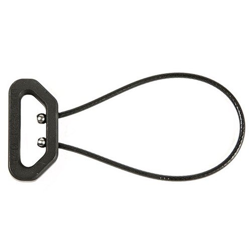 Sistema di attacco per sling veloce e versatile, senza necessità di armi, con loop in alluminio leggero e cavo in acciaio inossidabile rivestito in nylon.