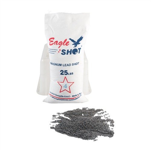 Il piombo EAGLE MAGNUM offre una durezza extra grazie al 4.5-5% di antimonio, garantendo una dimensione uniforme per schemi più stretti a lunga distanza. Venduto in sacchi da 25 lb.