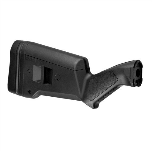 Der SGA Buttstock für die Remington 870 bietet anpassbare LOP, verbesserte Ergonomie, einen Rückstoss reduzierenden Pad und ist in verschiedenen Farben erhältlich.