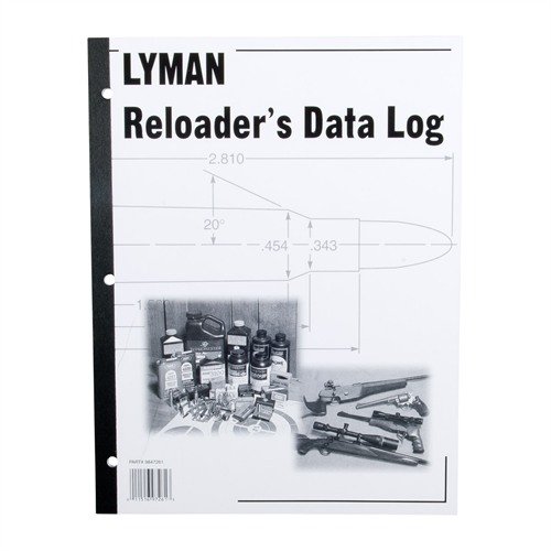 Das RELOADER'S LOG von LYMAN ist ein unverzichtbares Logbuch, um wichtige Daten zu deinen Ladeverfahren einfach festzuhalten und die perfekte Ladung zu reproduzieren.