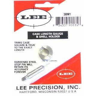 Il Case Length Gauge LEE per .30 M1 Carbine offre un modo preciso e semplice per tagliare a lunghezza e squadrate l'apertura del bossolo, utilizzabile con il Cutter e Lock Stud.