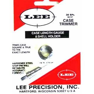 Der CASE LENGTH GAUGE von LEE PRECISION bietet eine präzise und einfache Möglichkeit, die Länge zu trimmen und den Hülsenmund zu begradigen, ideal für deine .38 SPECIAL.