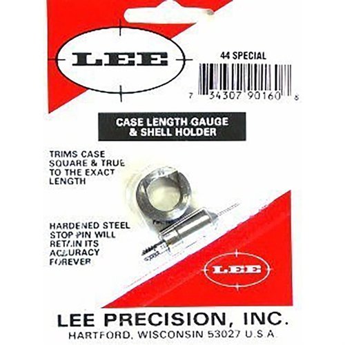 Der CASE LENGTH GAUGE von LEE PRECISION ist eine präzise und einfache Lösung, um die Länge deiner .44 SPECIAL Hülsen zu trimmen und den Hülsenmund zu planen.