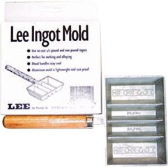 Die Lee Ingot Mold aus rostfreiem Aluminium giesst 1/2 und 1 lb. Ingots (jeweils 2 Stück) und ist ideal zum Wiederverflüssigen und Legieren.