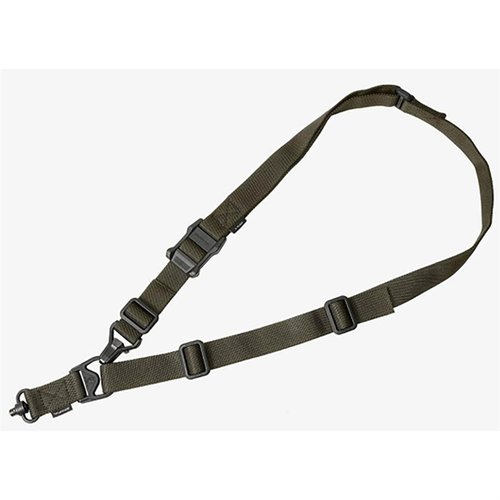 L'MS3® GEN2 Sling offre configurazioni rapide da un punto a due punti, con un robusto QD Sling Swivel e un sistema di regolazione facile e veloce per il massimo comfort.