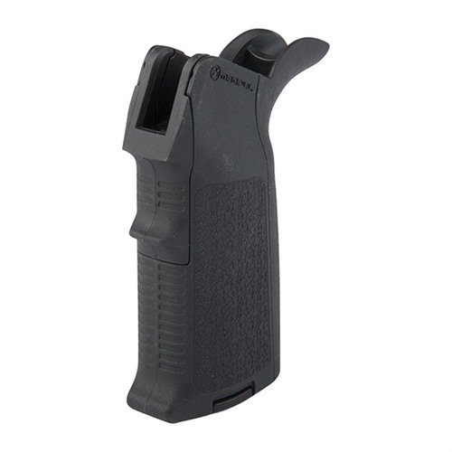 Das MIAD GEN 1.1 Grip Kit von MAGPUL bietet anpassbare Einsätze für optimalen Grip, eine integrierte Gummikappe für Öl und ist aus robustem Polymer gefertigt.