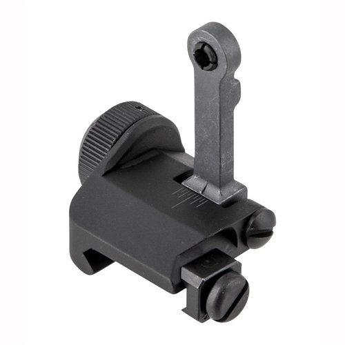 Die AR-15 Tactical Rear Sight 300 Meter von Knights Armament bietet eine robuste, windage-einstellbare Lösung mit niedrigem Profil, ideal für sekundäre Zieloptik.