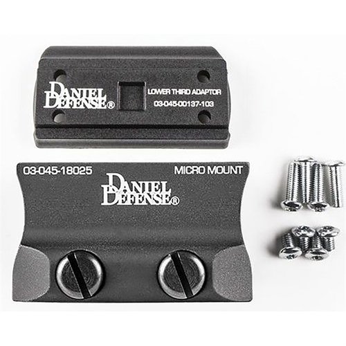 Der Daniel Defense Aimpoint® Micro Mount bietet dir eine leichte, snagfreie Montage mit absolutem oder 1/3 Co-Witness und erhöht die Haltbarkeit durch den Recoil Lug.